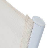 Scaun de gradina stivuibil otel alb stejar Bonto 61x56x90 cm