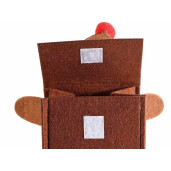 Set 3 gentute Craciun textil multicolor 15x7x19 cm
