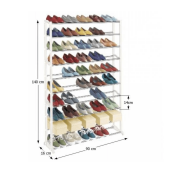 Pantofar plastic metal alb Botis 90x16x140 cm