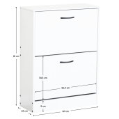 Pantofar pal alb Botnix 60x24x81cm