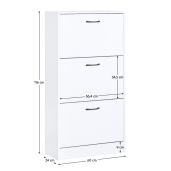 Pantofar pal alb Botoria 60x24x116 cm