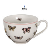 Set 4 cesti portelan multicolor 12x9x6 cm, 14x2 cm, 200 ml