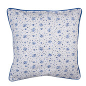 Set 2 fete perne bumbac alb albastru 40x40 cm
