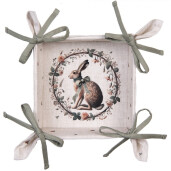 Cos paine Paste Iepuras bumbac multicolor 35x35x8 cm