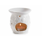 Set 4 difuzoare parfum camera ceramica alba Ø 9 cm x 9,5 H