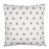 Set 2 fete perna textil alb negru Iepurasi 45x45 cm