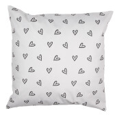 Set 2 fete perna textil alb negru Iepuras 45x45 cm