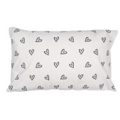 Set 2 fete perna textil alb negru Iepurasi 30x50 cm