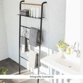 Scara decorativa metal negru Buby 40x26,5x160 cm 