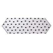 Traversa masa bumbac alb negru Craciun 50x160 cm