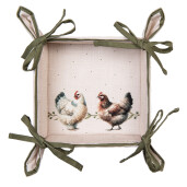 Cos paine bumbac multicolor Rustic 35x35x8 cm