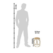 Suport flori metal auriu 35x47 cm