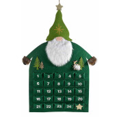 Set 2 calendare Advent Craciun textil rosu verde 46x68 cm