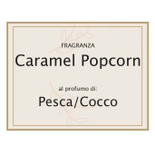Lumanare parfumata Craciun aroma Piersica si Nuca Cocos cm 5,5 x 5,5 x 12 H