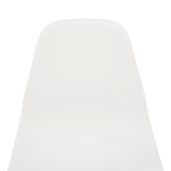 Scaun de bar plastic alb picioare fag Carbry  46x54x106 cm