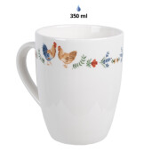 Set 6 cani ceramica Cocosi 12x8x10 cm, 350 ml