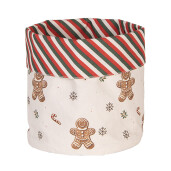 Cos Turta Dulce Craciun bumbac multicolor Ø 15x16 cm