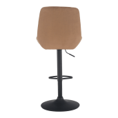 Scaun bar catifea maro metal negru Chiro 51.5x60x120 cm