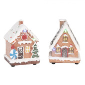 Set 17 decoratiuni Craciun polirasina multicolora cu led (set 17) 9x8x13 cm