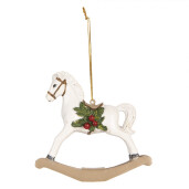 Ornament brad Craciun Calut polirasina multicolora 12x4x11 cm