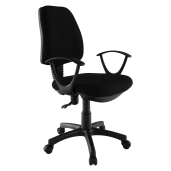 Scaun birou negru Colby 60x52x90-100 cm