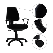 Scaun birou negru Colby 60x52x90-100 cm