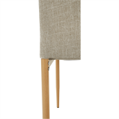 Scaun tapiterie textil bej cadru metalic fag Coleta 41x49x96 cm