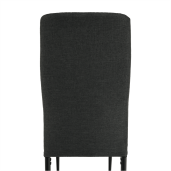 Scaun tapiterie textil gri inchis picioare metal negru Coleta 41x49x96 cm