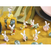 Set 8 figurine Iepurasi Paste polirasina multicolora 3x2.5x5 cm