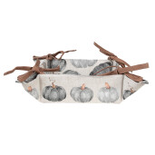 Cos paine bumbac multicolor Dovleac 35x35x8 cm