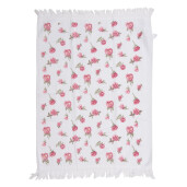 Prosop de maini si fata bumbac alb roz verde Roses 40x66 cm