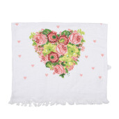 Prosop de maini si fata bumbac multicolor Inimioara 40x66 cm