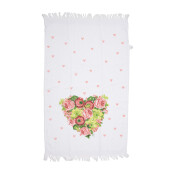 Prosop de maini si fata bumbac multicolor Inimioara 40x66 cm
