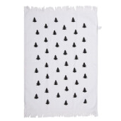 Prosop de maini si fata bumbac alb negru Braduti 40x66 cm