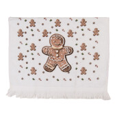 Prosop maini fata bumbac alb maro Turta Dulce 40x66 cm