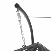 Fotoliu suspendabil ratan sintetic gri Dalvea 133x117x195 cm