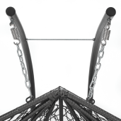 Fotoliu suspendabil ratan sintetic gri Dalvea 133x117x195 cm