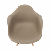 Scaun plastic bej picioare fag Damen 62x58x81 cm