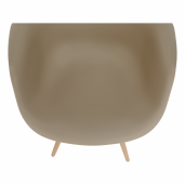 Scaun plastic bej picioare fag Damen 62x58x81 cm