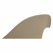 Scaun plastic bej picioare fag Damen 62x58x81 cm