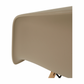 Scaun plastic bej picioare fag Damen 62x58x81 cm