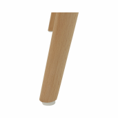 Scaun plastic bej picioare fag Damen 62x58x81 cm