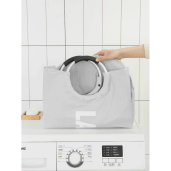 Cos rufe tesatura gri alb Darilo 38x79 cm