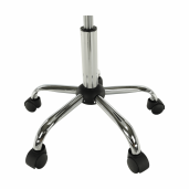 Scaun birou piele ecologica neagra crom Darisa 48x56x81-90 cm