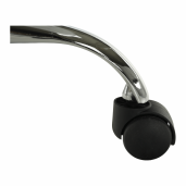 Scaun birou piele ecologica neagra crom Darisa 48x56x81-90 cm