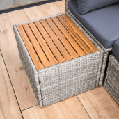 Set mobilier gradina ratan sintetic textil Debra 113x62,5x72 cm, 44x45,5x36 cm