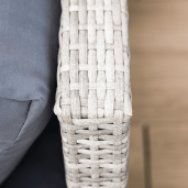 Set mobilier gradina ratan sintetic textil Debra 113x62,5x72 cm, 44x45,5x36 cm