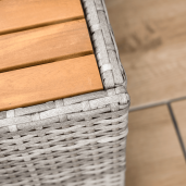 Set mobilier gradina ratan sintetic textil Debra 113x62,5x72 cm, 44x45,5x36 cm