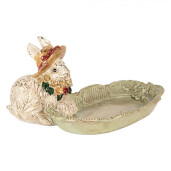 Decoratiune Paste Iepuras polirasina multicolora 14x11x8 cm