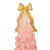Decoratiune Tort polirasina roz aurie Ø 12x29 cm